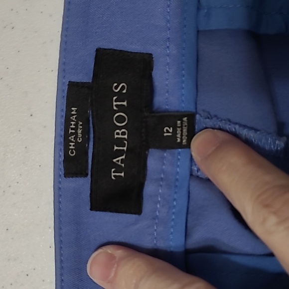 Talbots Periwinkle Chatham pants with side zipper size 12 - Picture 3 of 7